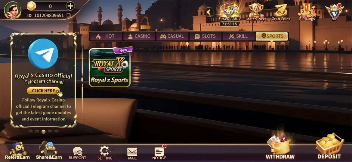 Royal Casino live dealer screenshot